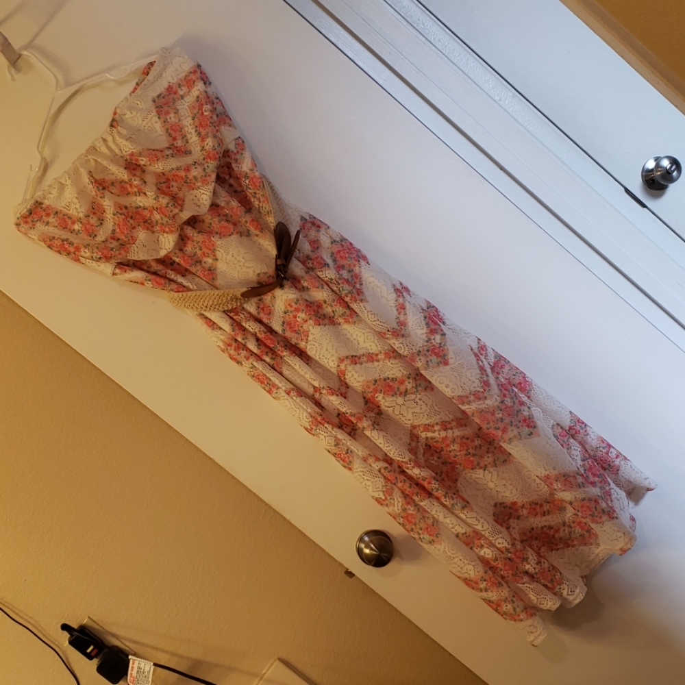 Allison Brittney strapless maxi dress with belt